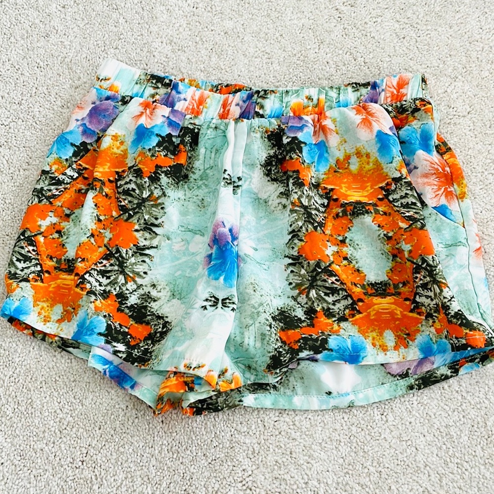 High Waist floral shorts